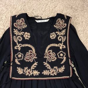 Zara embroidered dress